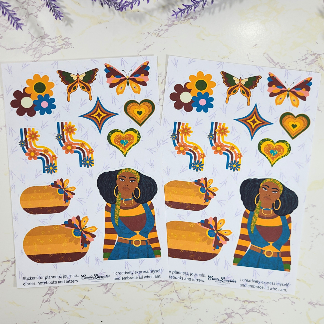 70's Vibe Sticker Sheet