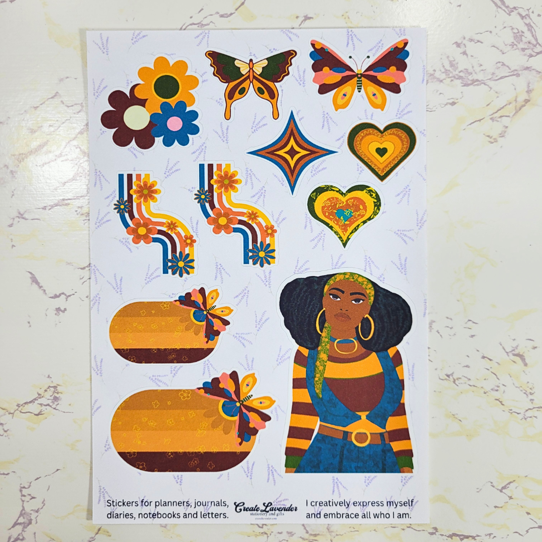 70's Vibe Sticker Sheet