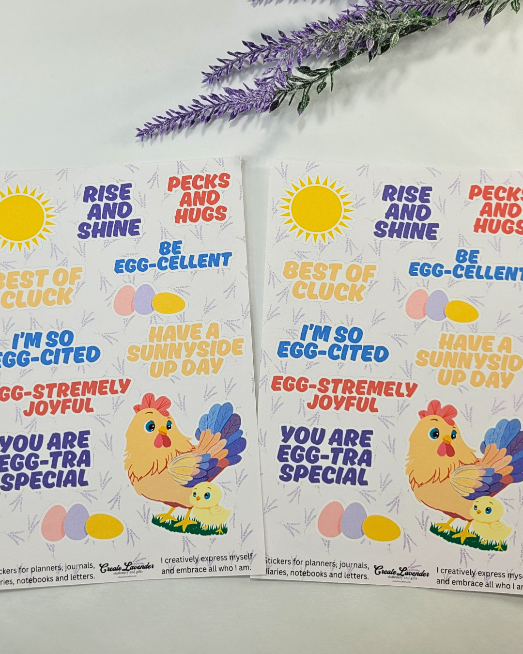 Chicken and Chick Sticker Sheet