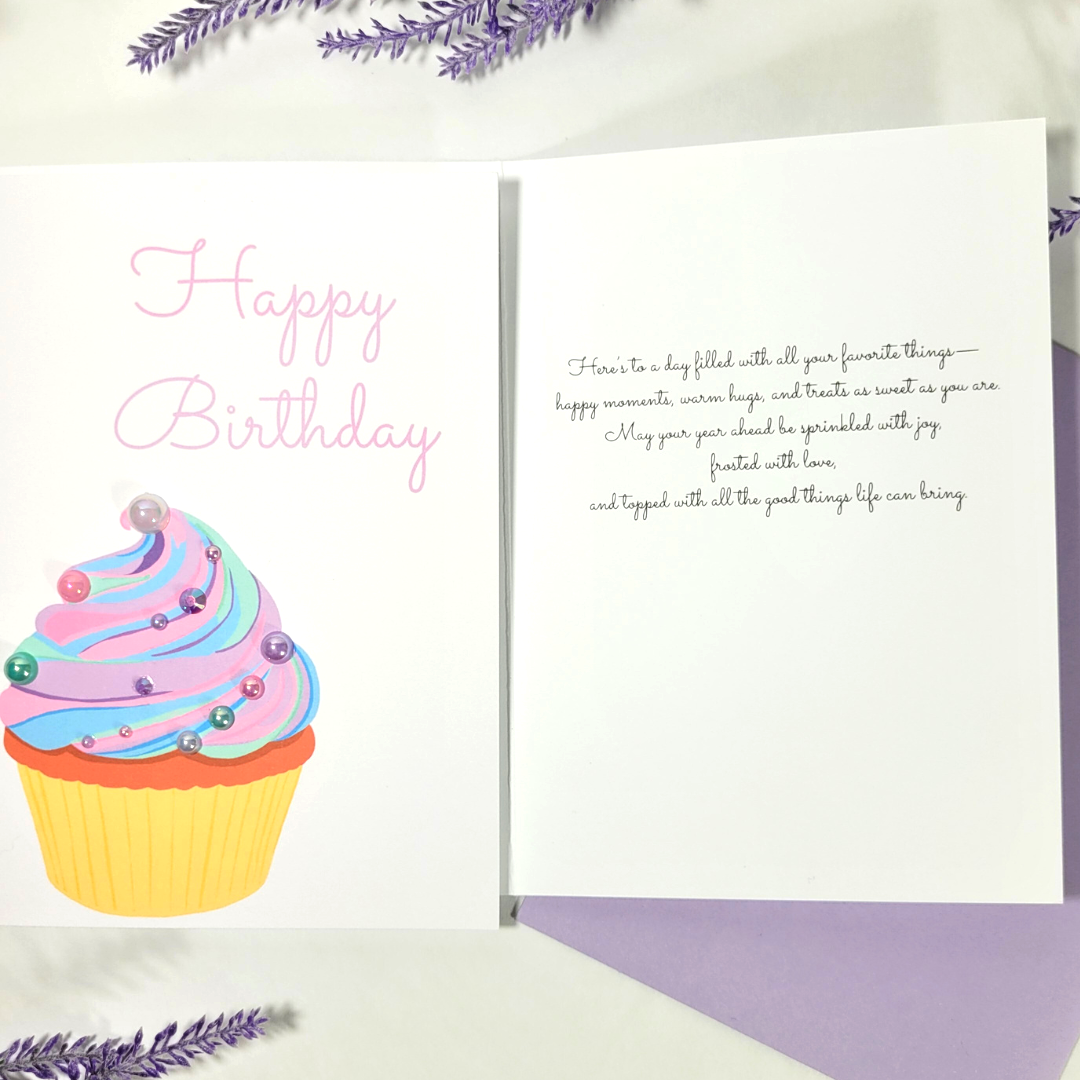 Happy Birthday Cupcake Greeting Card
