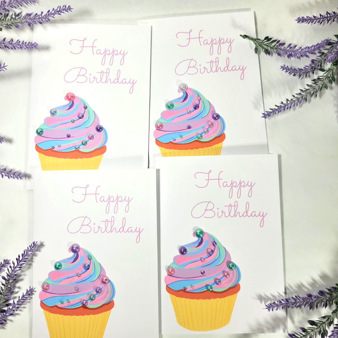 Happy Birthday Cupcake Greeting Card