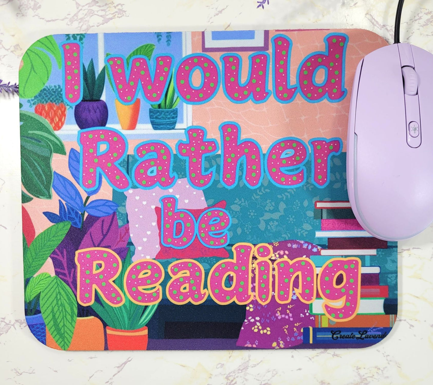 Rather Be Reading Mouse Mat