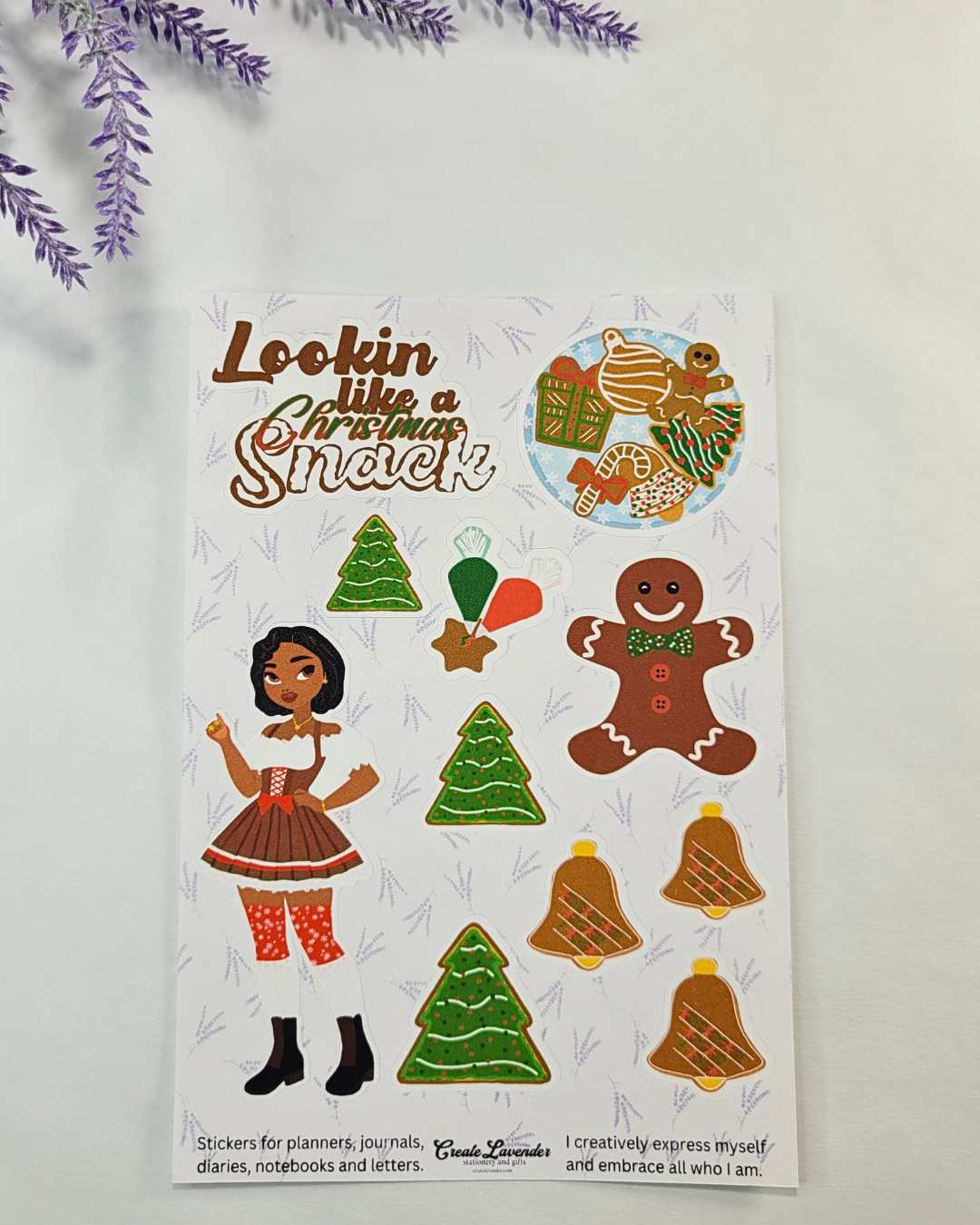 A Christmas Snack Sticker Sheet