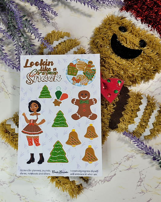 A Christmas Snack Sticker Sheet