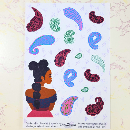 Paisley Love Sticker Sheet