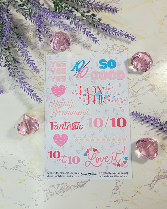 10 out of 10 Sticker Sheet