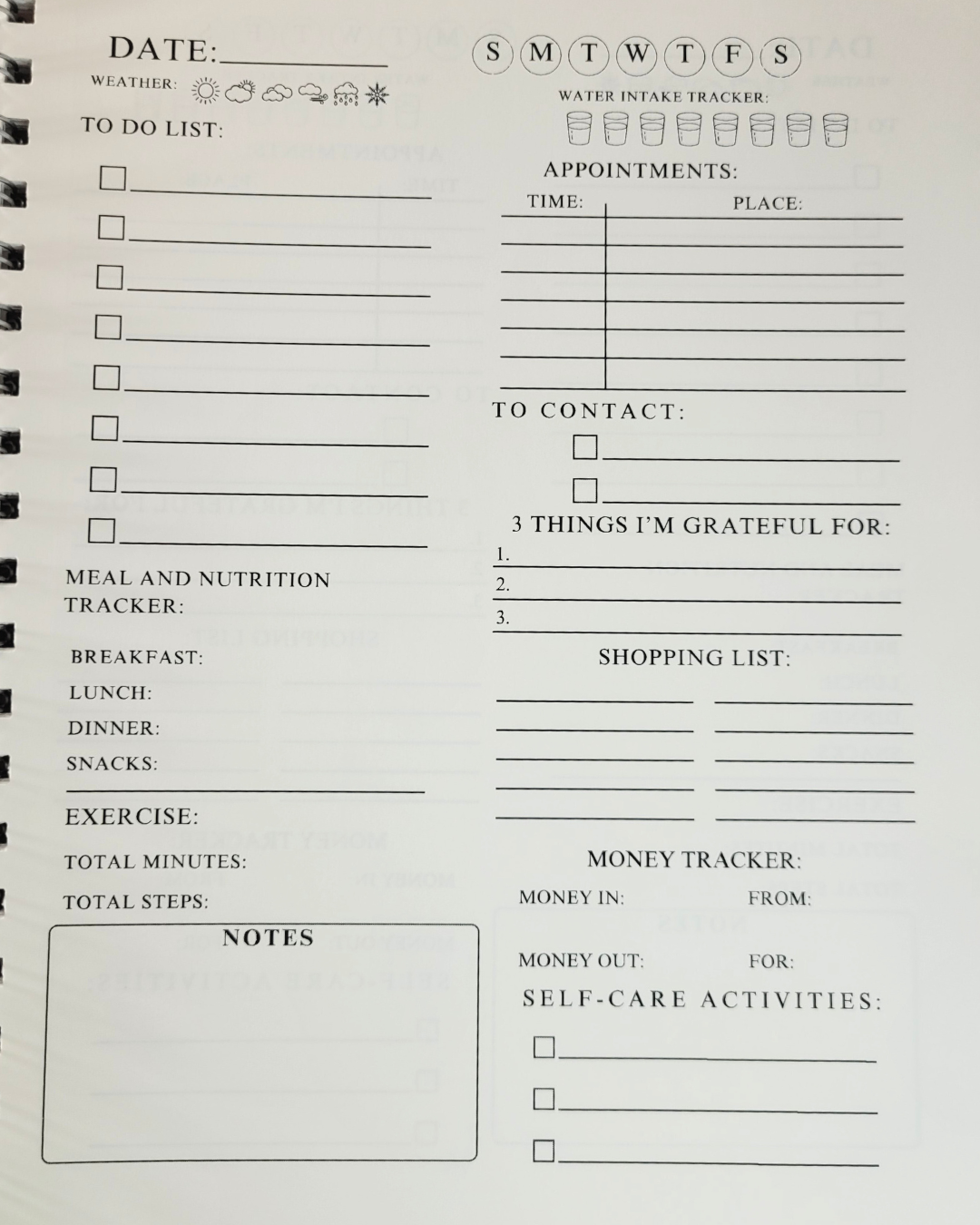 100 Days Undated Planner