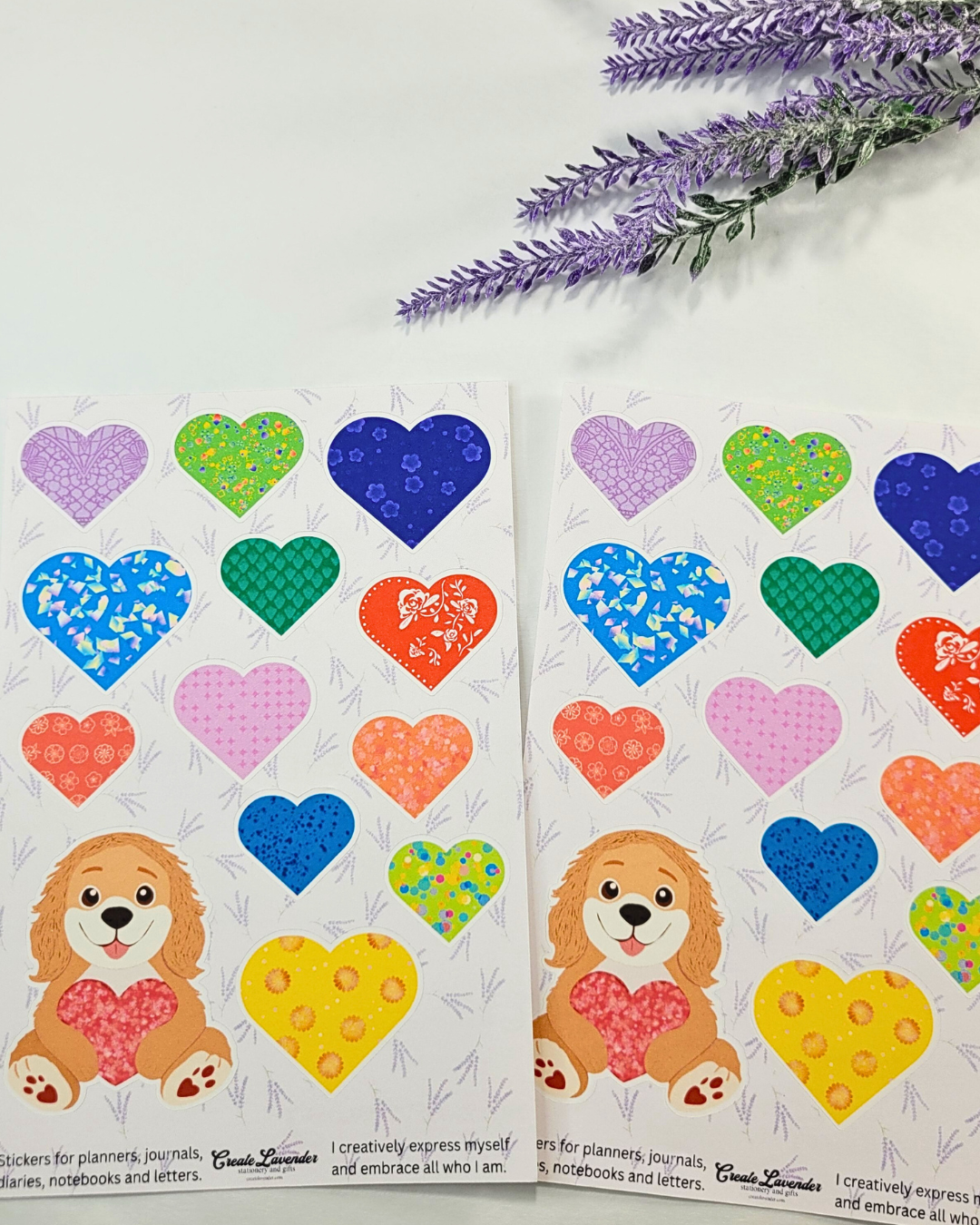 Doggie Hearts Sticker Sheet
