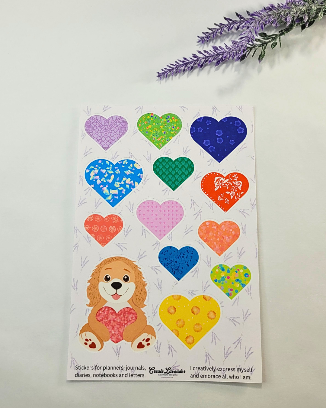 Doggie Hearts Sticker Sheet