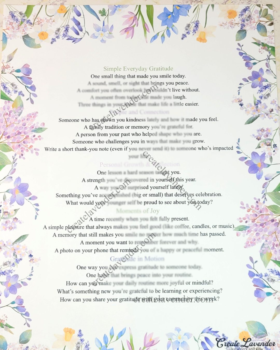 view of free gratitude prompt printable with watermarks and blurring that is not on actual pdf 