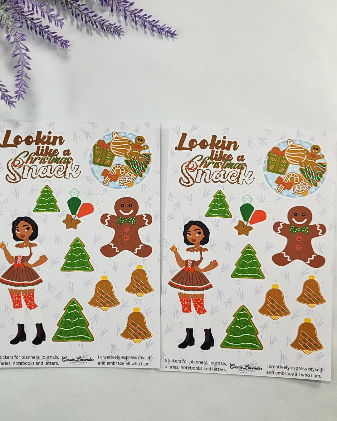 A Christmas Snack Sticker Sheet