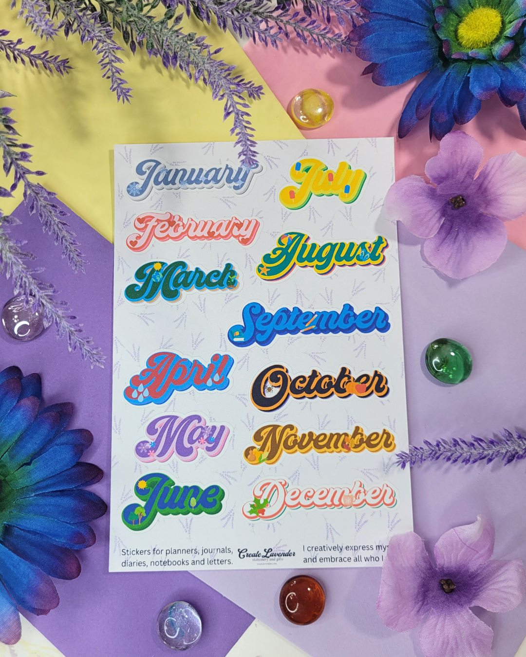 The Months Sticker Sheet