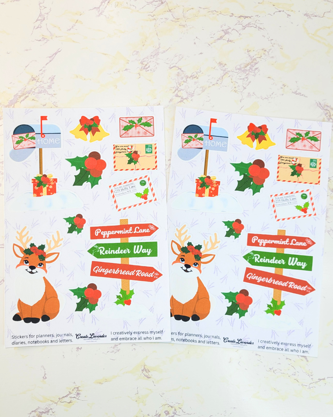 Reindeer Way Sticker Sheet