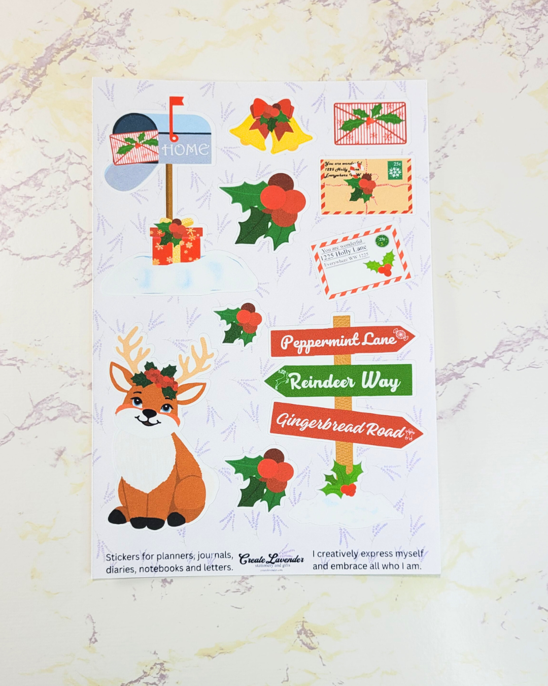 Reindeer Way Sticker Sheet